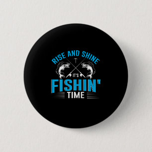 Fisher Art Rise & Shine Vist Tijd Ronde Button 5,7 Cm