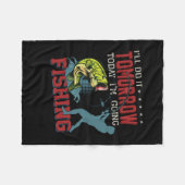 Fisher Art Vandaag Ga Ik Vissen Fleece Deken (Voorkant (Horizontaal))