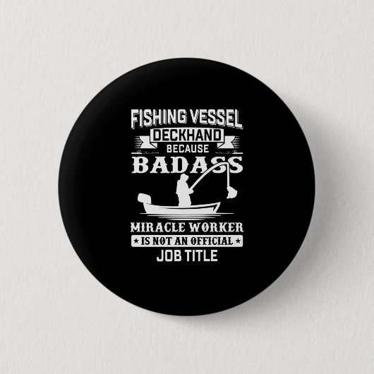 Fisher Art Vist Titel Ronde Button 5,7 Cm (Voorkant)