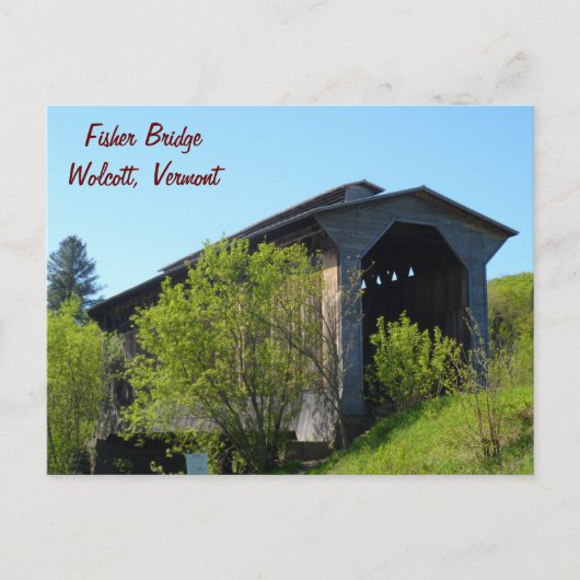 Fisher Bridge- Vermont Briefkaart (Voorkant)