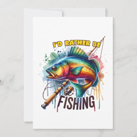 Fisher Cadeau J'avais Liever Aan Het Vissen Feestdagenkaart (Voorkant)