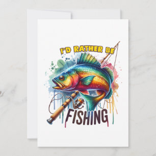 Fisher Cadeau J'avais Liever Aan Het Vissen Feestdagenkaart