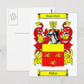 Fisher (Engels) Wapenstaart Briefkaart (Voorkant / Achterkant)