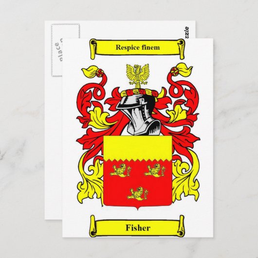 Fisher (Engels) Wapenstaart Briefkaart (Voorkant / Achterkant)