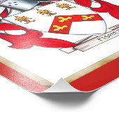 Fisher Family Coat of Arms Foto Afdruk (Hoek)