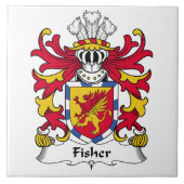 Fisher Family Crest Tegeltje (Voorkant)