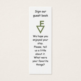 Fisher Family Guest Book Marker Mini Visitekaartjes