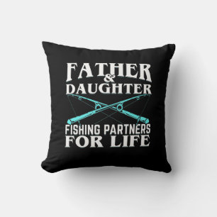 Fisher Father And Daughter Fishing Partner Kussen