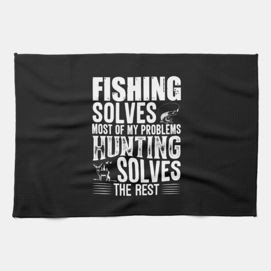 Fisher Fishing Solves Most Of My Problems Theedoek (Horizontaal)