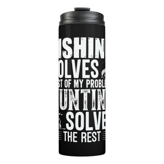 Fisher Fishing Solves Most Of My Problems Thermosbeker (Voorkant)