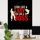 Fisher geeft een dame als een boot poster (Thuiskantoor)