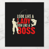 Fisher geeft een dame als een boot wijn etiket (Enkel label)