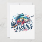 Fisher Geschenk Ik Hou van Vissen Feestdagenkaart (Voorkant)