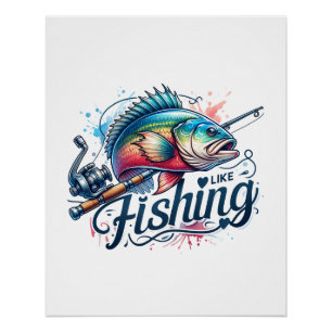 Fisher Geschenk Ik Hou Van Vissen Perfect Poster
