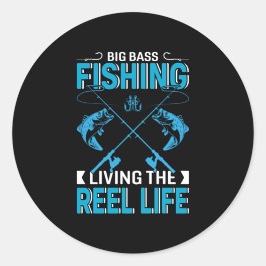 Fisher Gift Big Vist het leven Ronde Sticker (Voorkant)