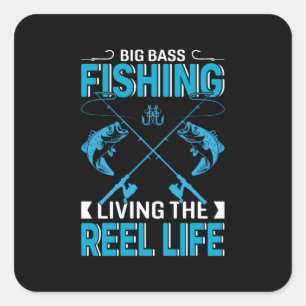 Fisher Gift Big Vist het leven Vierkante Sticker