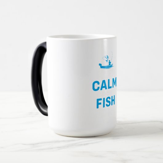 Fisher Gift houdt kalm en vis aan Magische Mok (Voorkant links)