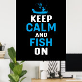 Fisher Gift houdt kalm en vis aan Poster (Thuiskantoor)