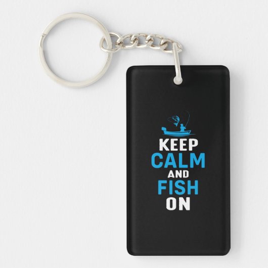 Fisher Gift houdt kalm en vis aan Sleutelhanger (Voorkant)