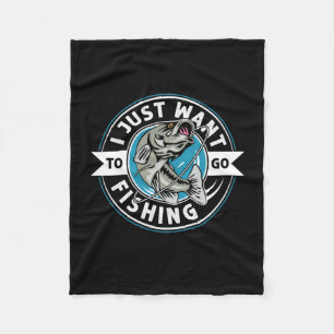 Fisher Gift ik wil alleen maar Gevist worden Fleece Deken