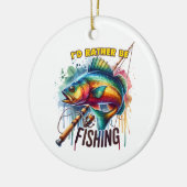 Fisher Gift Ik zou liever worden Gevist Keramisch Ornament (Links)