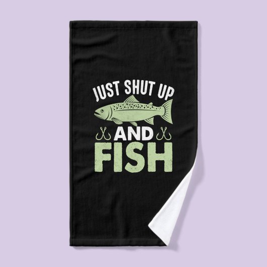 Fisher Gift Just Shut Up And Fish Handdoek (Handdoek)