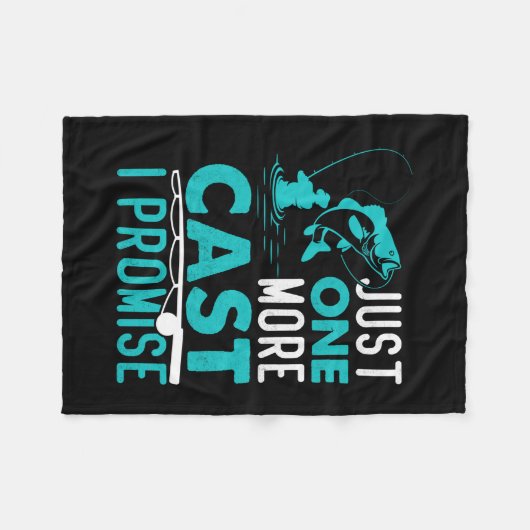 Fisher Gift nog een vis die ik beloof Fleece Deken (Voorkant (Horizontaal))