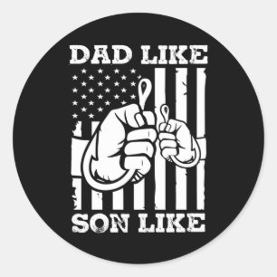 Fisher Gift pap als een jongen Ronde Sticker