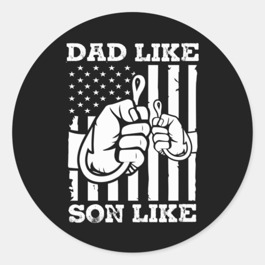 Fisher Gift pap als een jongen Ronde Sticker (Voorkant)