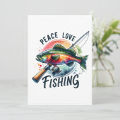 Fisher Gift Peace Love Gevist Kaart (Staand voorkant)