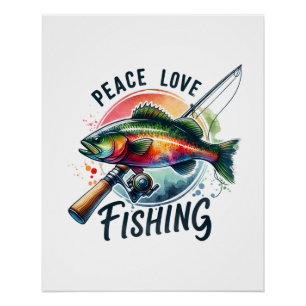 Fisher Gift Peace Love Gevist Perfect Poster