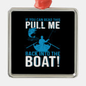 Fisher Gift terug in de boot Metalen Ornament (Voorkant)