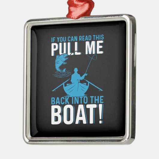 Fisher Gift terug in de boot Metalen Ornament (Links)