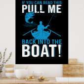Fisher Gift terug in de boot Poster (Keuken)