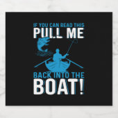 Fisher Gift terug in de boot Sparkling Wijnetiket (Enkel label)