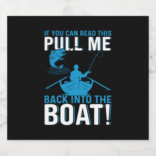 Fisher Gift terug in de boot Sparkling Wijnetiket (Enkel label)