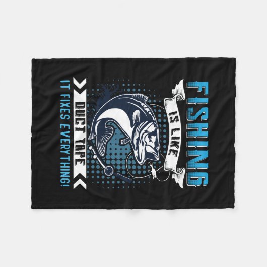 Fisher Gift Vist alles Fleece Deken (Voorkant (Horizontaal))