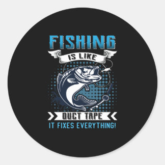 Fisher Gift Vist alles Ronde Sticker
