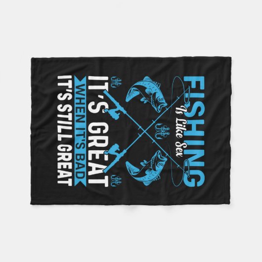 Fisher Gift Vist geweldig Fleece Deken (Voorkant (Horizontaal))