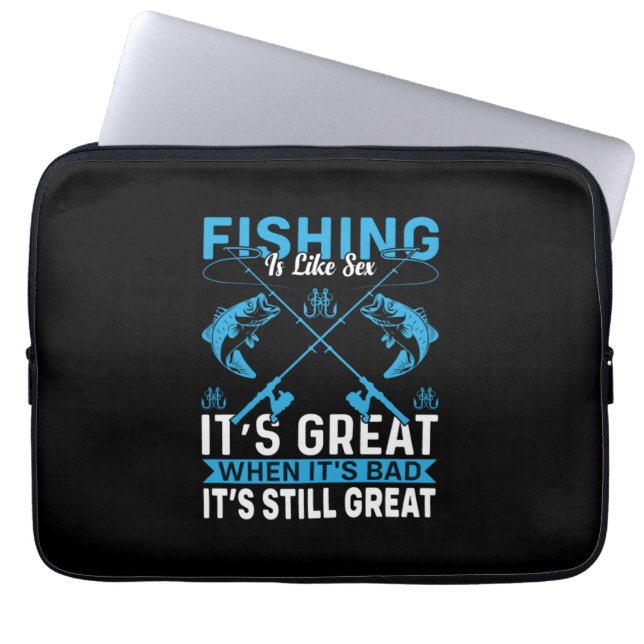 Fisher Gift Vist geweldig Laptop Sleeve (Voorkant)