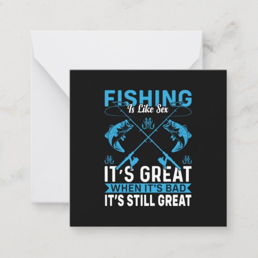 Fisher Gift Vist geweldig Notitiekaartje (Voorkant)