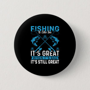 Fisher Gift Vist geweldig Ronde Button 5,7 Cm