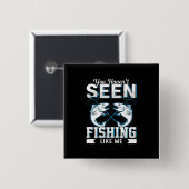 Fisher Gift Vist me Vierkante Button 5,1 Cm (Voorkant /achterkant)