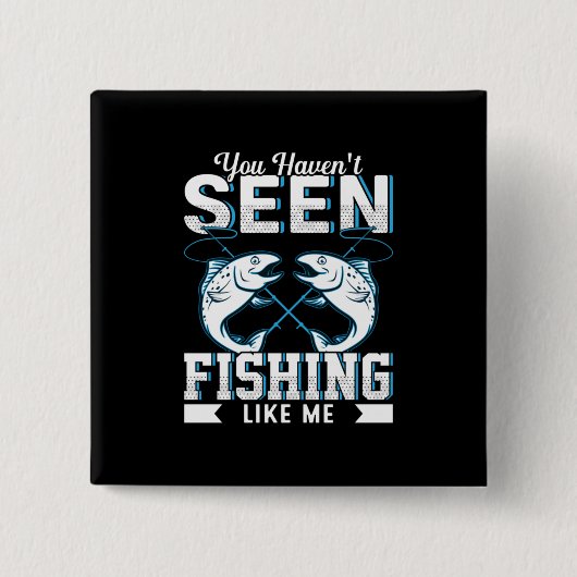 Fisher Gift Vist me Vierkante Button 5,1 Cm (Voorkant)