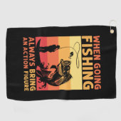 Fisher Gift When Going Fishing Golfhanddoek (Horizontaal)