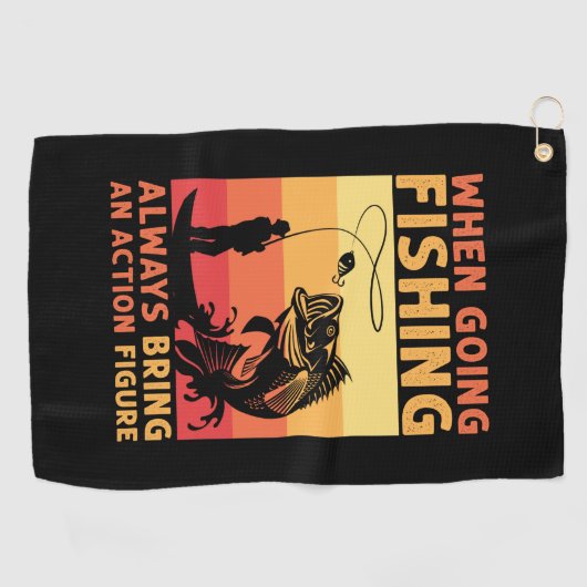Fisher Gift When Going Fishing Golfhanddoek (Horizontaal)