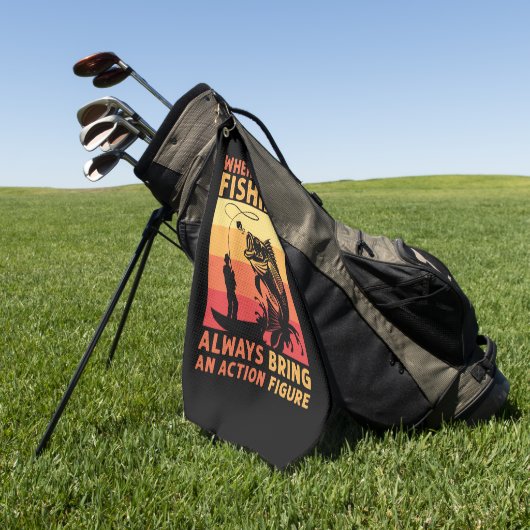 Fisher Gift When Going Fishing Golfhanddoek (Groen)