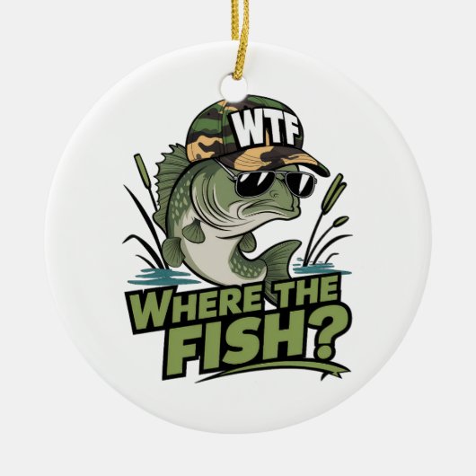Fisher Gift where the Fish Keramisch Ornament (Voorkant)