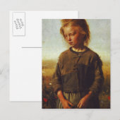 Fisher girl, 1874 briefkaart (Voorkant / Achterkant)