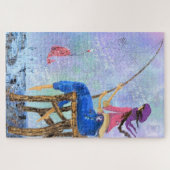 Fisher Girl Jigzaag Puzzle Painting Legpuzzel (Horizontaal)